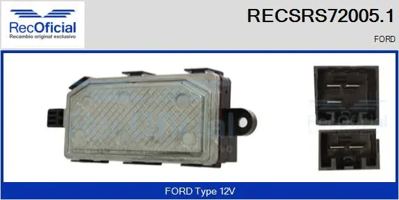 Resistor, interior blower (RECSRS72005.1)