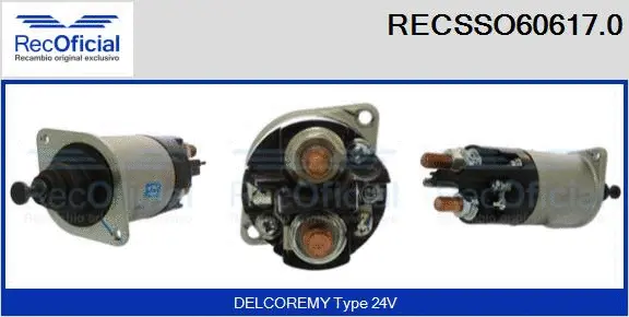Solenoid Switch, starter (RECSSO60617.0)
