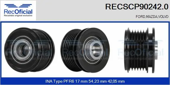 Belt Pulley, alternator (RECSCP90242.0)