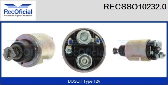 Solenoid Switch, starter (RECSSO10232.0)