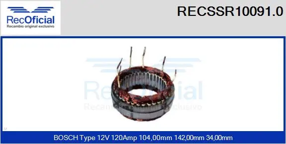 Stator, alternator (RECSSR10091.0)