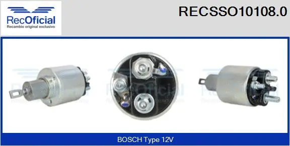 Solenoid Switch, starter (RECSSO10108.0)