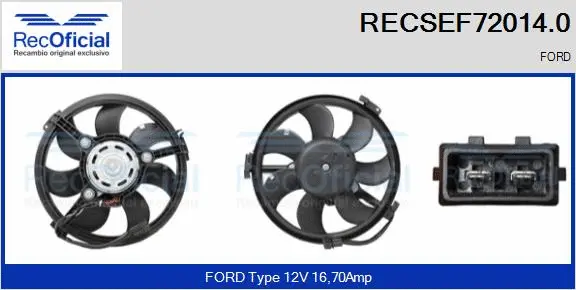 Electric Motor, radiator fan (RECSEF72014.0)