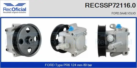 Hydraulic Pump, steering (RECSSP72116.0)