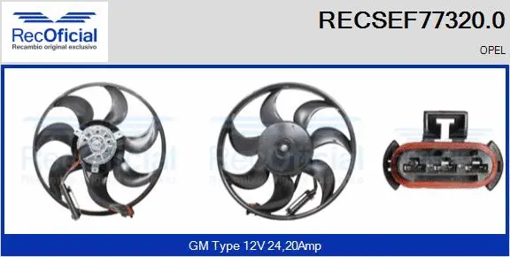 Fan, engine cooling (RECSEF77320.0)