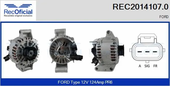 Alternator (REC2014107.0)