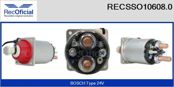 Solenoid Switch, starter (RECSSO10608.0)