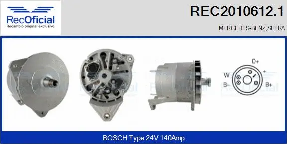 Alternator (REC2010612.1)