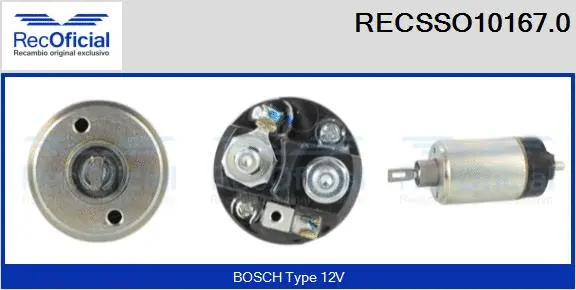 Solenoid Switch, starter (RECSSO10167.0)