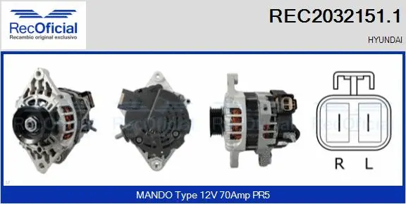Alternator (REC2032151.1)