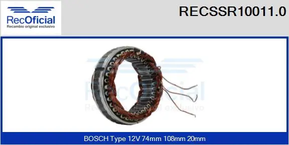 Stator, alternator (RECSSR10011.0)