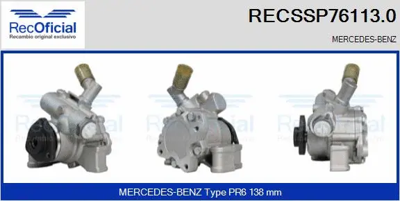 Hydraulic Pump, steering (RECSSP76113.0)