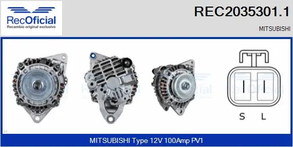 Alternator (REC2035301.1)