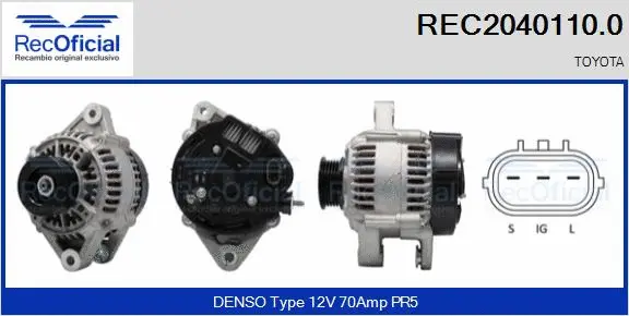 Alternator (REC2040110.0)