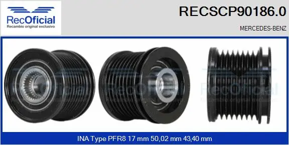 Belt Pulley, alternator (RECSCP90186.0)