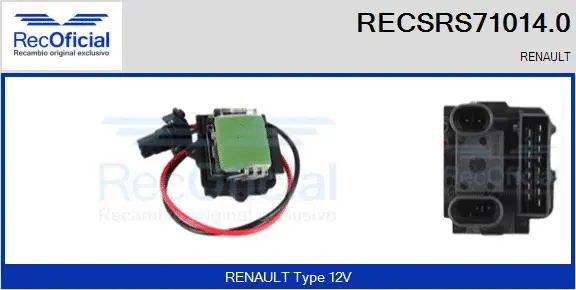 Resistor, interior blower (RECSRS71014.0)