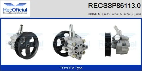 Hydraulic Pump, steering (RECSSP86113.0)