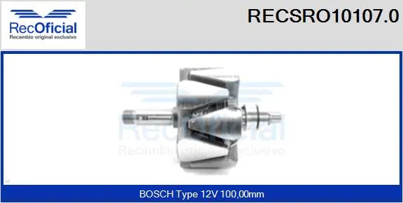 Rotor, alternator (RECSRO10107.0)