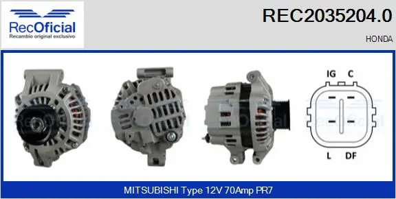 Alternator (REC2035204.0)