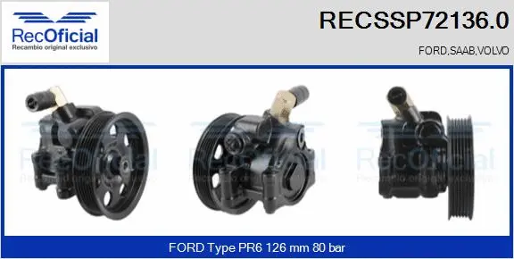 Hydraulic Pump, steering (RECSSP72136.0)