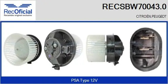 Interior Blower (RECSBW70043.0)