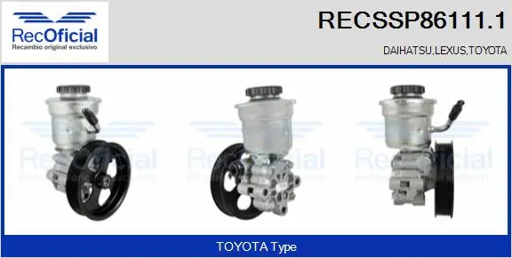 Hydraulic Pump, steering (RECSSP86111.1)