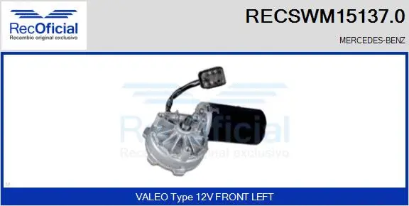 Wiper Motor (RECSWM15137.0)