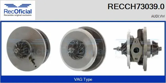 Core assembly, turbocharger (RECCH73039.0)