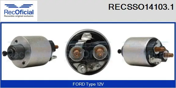 Solenoid Switch, starter (RECSSO14103.1)
