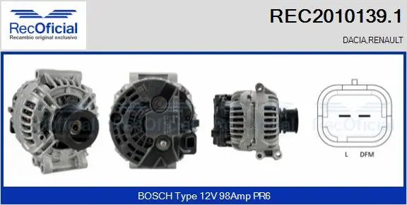 Alternator (REC2010139.1)