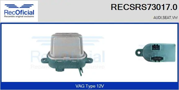 Resistor, interior blower (RECSRS73017.0)