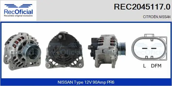 Alternator (REC2045117.0)
