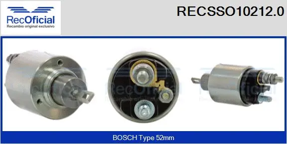 Solenoid Switch, starter (RECSSO10212.0)