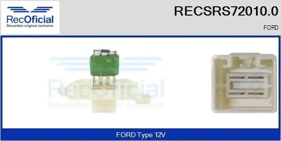Resistor, interior blower (RECSRS72010.0)
