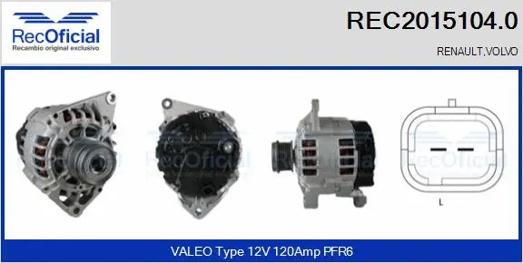 Alternator (REC2015104.0)