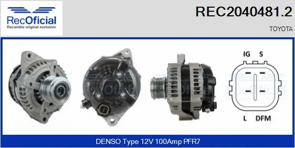 Alternator (REC2040481.2)