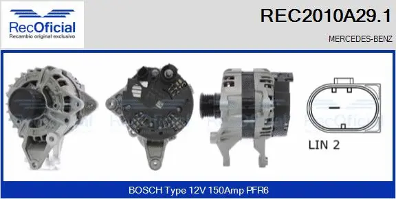 Alternator (REC2010A29.1)