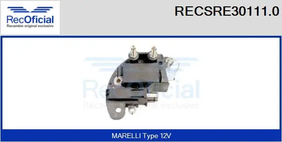 Alternator Regulator (RECSRE30111.0)