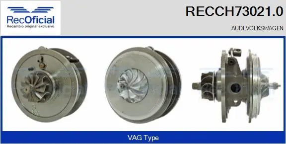 Core assembly, turbocharger (RECCH73021.0)