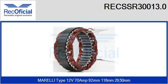 Stator, alternator (RECSSR30013.0)