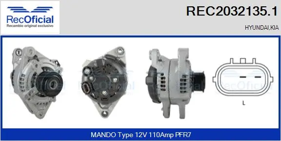 Alternator (REC2032135.1)
