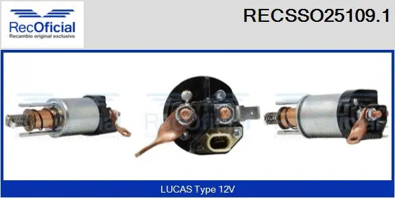 Solenoid Switch, starter (RECSSO25109.1)