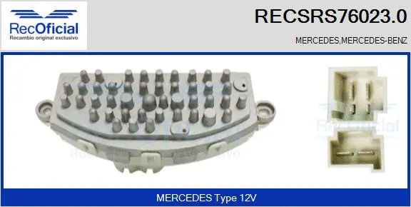 Resistor, interior blower (RECSRS76023.0)