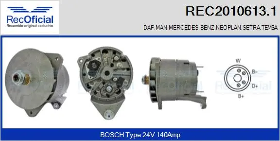 Alternator (REC2010613.1)