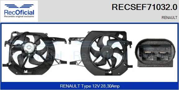 Electric Motor, radiator fan (RECSEF71032.0)