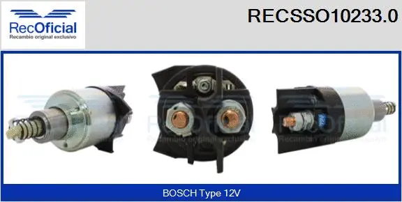 Solenoid Switch, starter (RECSSO10233.0)