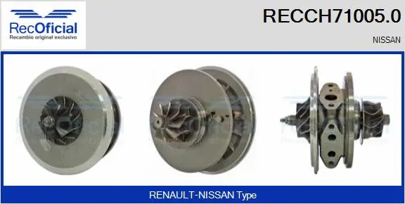 Core assembly, turbocharger (RECCH71005.0)