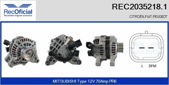 Alternator (REC2035218.1)