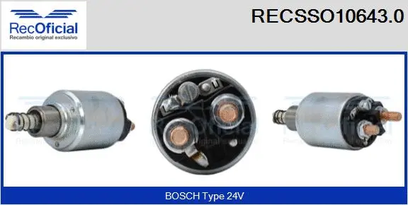 Solenoid Switch, starter (RECSSO10643.0)