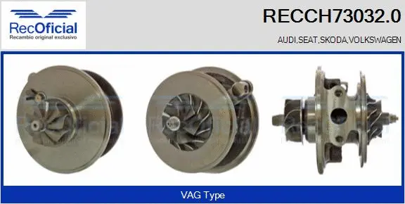 Core assembly, turbocharger (RECCH73032.0)